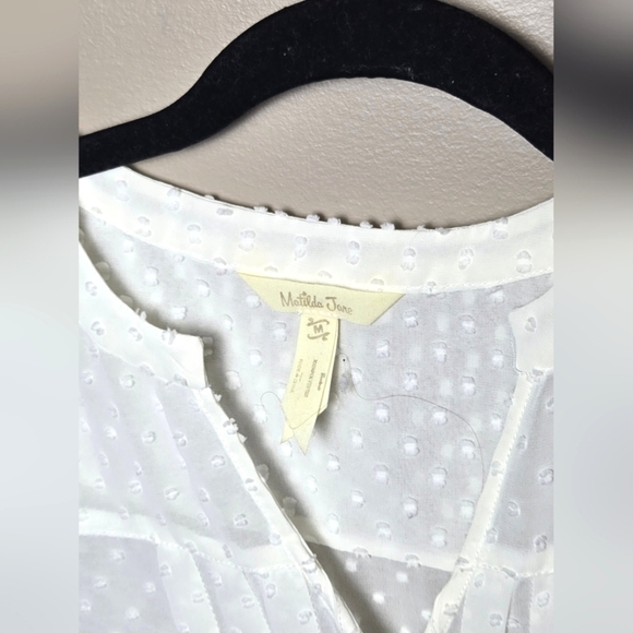 Women's Matilda Jane Sheer Swiss Dot Hi-Low Flowy Minimalist Chic, Medium - Picture 2 of 3